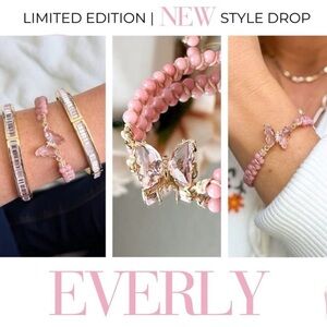 Parklane Everly Pink butterfly Beaded Bracelet